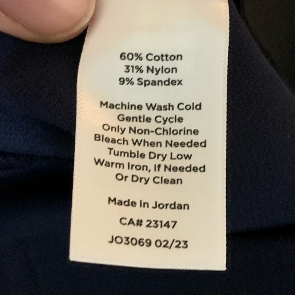 Talbots Navy Blue Portland Trousers at waist flare leg full length size 18 - Picture 7 of 8